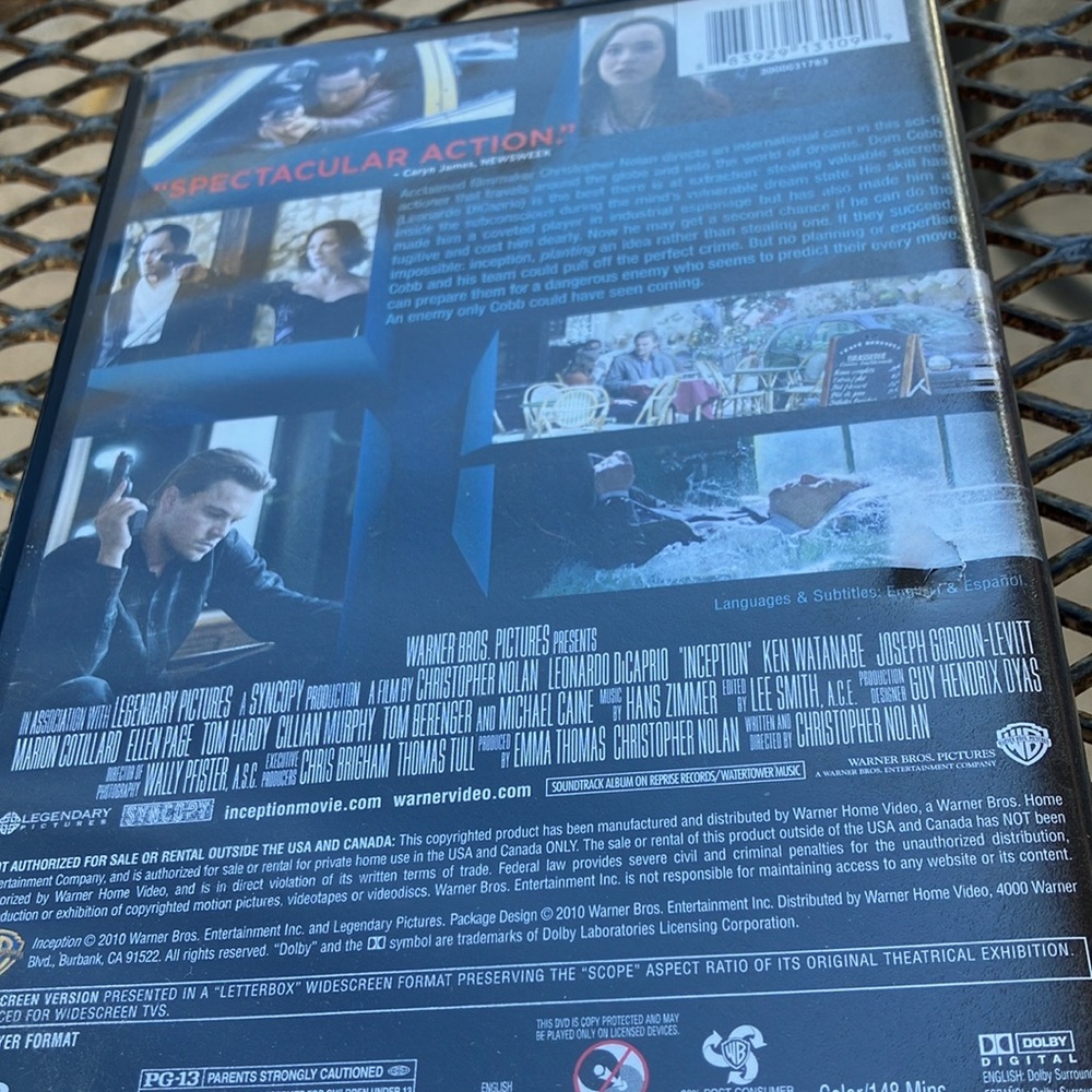 Inception dvd - Picture 2 of 2